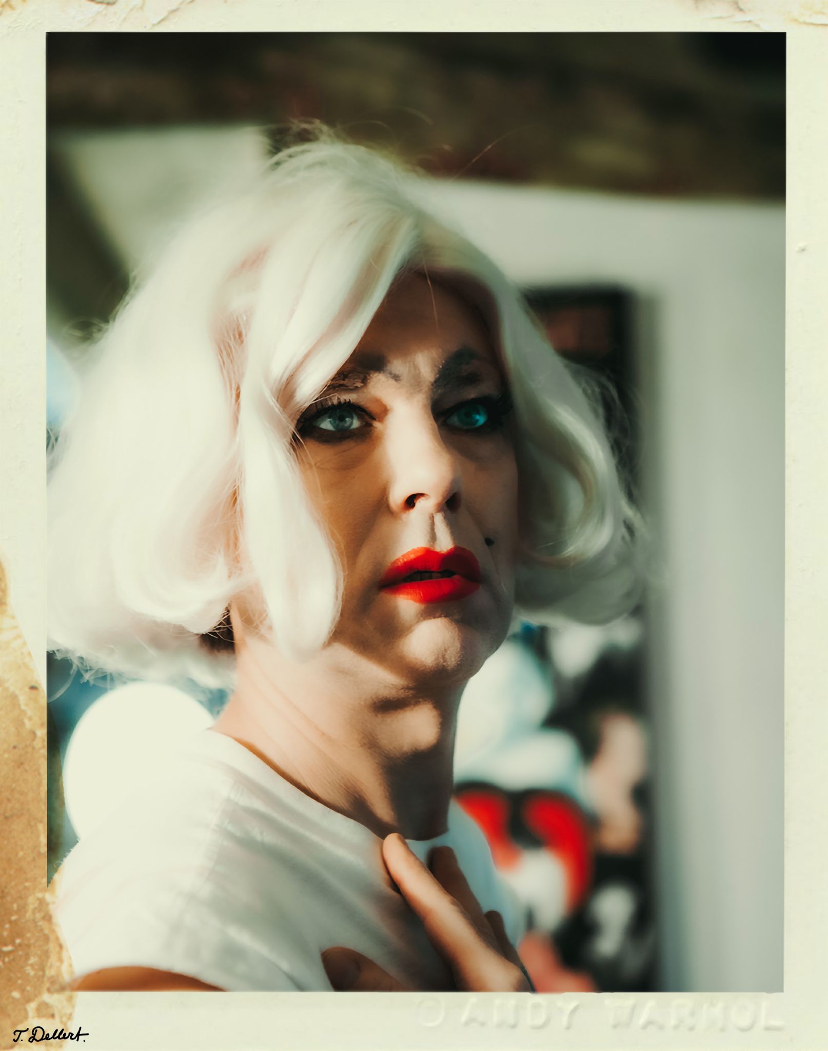 Small.  Drag Polaroid  Lips of Tommy Dollar 